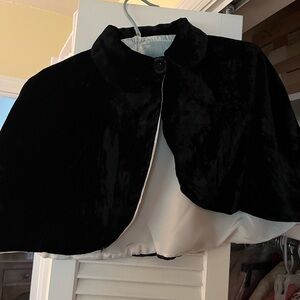Vintage Black Velvet Cape